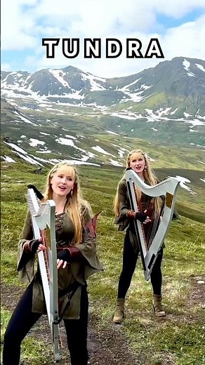 🏔️TUNDRA🏔️ Harp Twins + @v‪@volfgangtwins‬original song with an epic mountain tundra backdrop!
