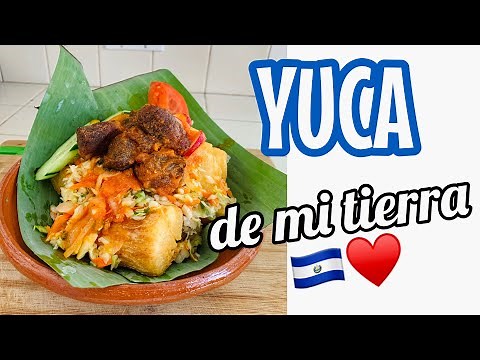 YUCA FRITA SALVADOREÑA CON CHICHARRONES -como hacer chicharrones y curtido especial