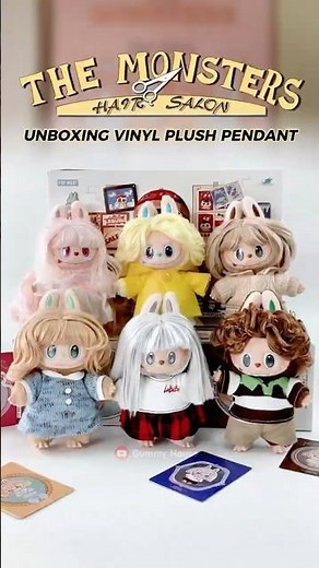 💈✨ Unboxing LABUBU Hair Salon Vinyl Plush Pendant!