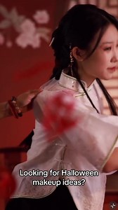 Halloween Makeup Ideas - Chinese Ghost Bride . Contacts : Funcle No.111 Mesh White Color Lens #halloweenmakeup #colorlenses #colorcontacts #halloweeninspiration #whitecontacts | I.Fairy Lens