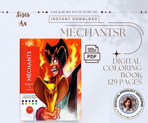 Disney Villains Color by Number Digital Coloring Book | Adult Mystery Coloring Pages | Printable PDF PNG | Calm Focused Coloring - Etsy Canada