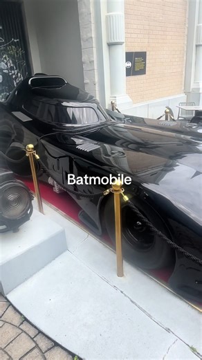 This is the Batmobile driven by Micheal Keaton in Batman and Batman returns. #batman #carsoftiktok #batmobile #dccomics #movieworldgoldcoast