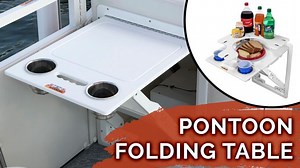 Check out our new Pontoon Folding Table! This table mounts in your existing pontoon lounger arm and easily lifts up and locks in place, providing you with on demand usable entertainment space. Crest Table: http://bit.ly/2O7AdXl JC Table: http://bit.ly/2O38AP7 Avalon-Tahoe: http://bit.ly/2O1hM6y Manitou: http://bit.ly/2O3uvFZ | Boat Outfitters