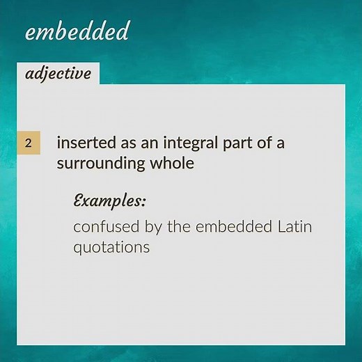 Embedded | meaning of Embedded