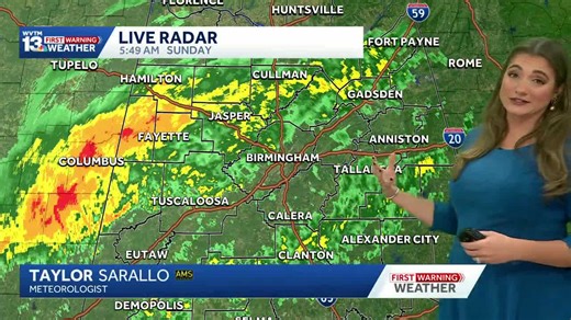 Tracking heavy rain in the Alabama weather forecast with a low threat of flooding through Wednesday