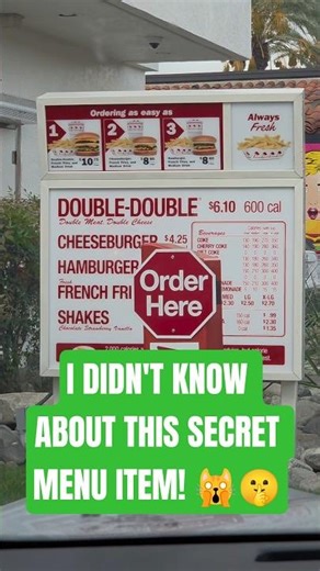I never knew NEOPOLITAN shake was a secret menu item #innout #innoutburger #secretmenu #cheeseburger