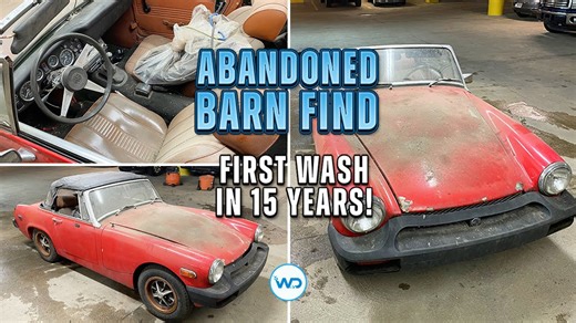 MG Midget barn find restored after 15 years of abandonment