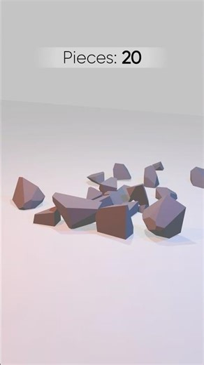 The Cube Crashes And Breaks Into Pieces. 3D animation