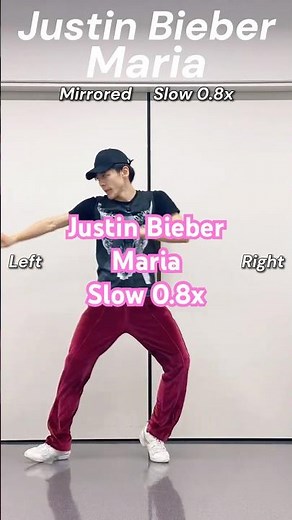 Justin Bieber – Maria 🔥 Dance Tutorial | Mirrored & Slow 0.8x | Viral TikTok Dance ✨ゆっくりダンス解説