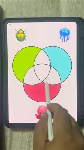 Satisfying emoji color mixing art