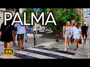 PALMA DE MALLORCA 🇪🇸 | Walking Tour through the City Center 4K