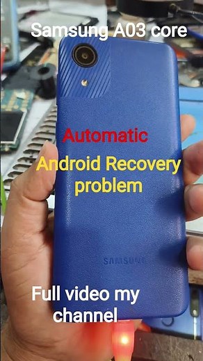 Samsung A03 core automatic android recovery problem #subscribe #repair #smartphone