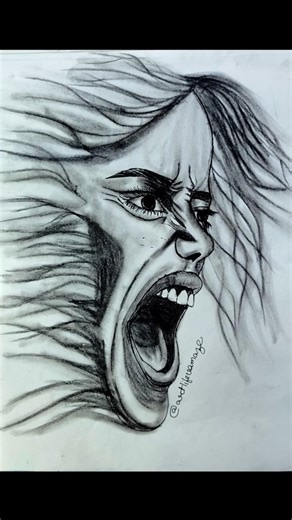 scream#drawing#art#draw#sketch#meaning#scream#women#girl#song#music#shorts#shortvideo#explore#fyp#fy