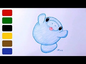 How to Draw Baby Manatee - Part 2