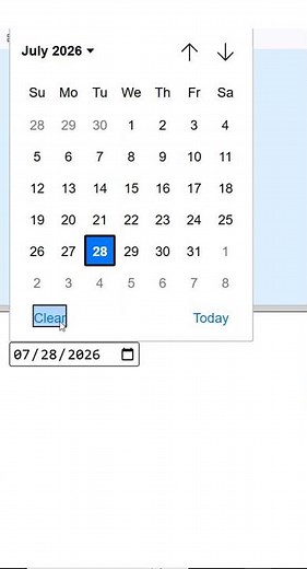 HTML date picker tutorial #htmltutorial #datepicker #viral