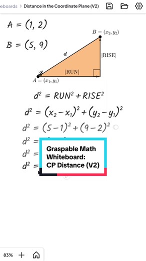 Understanding Distance in the Coordinate Plane with Graspable Math