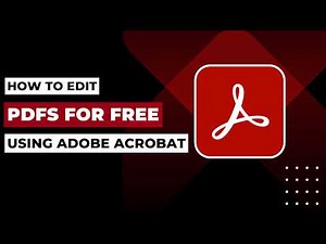 How to Edit PDFs for Free using Adobe Acrobat !