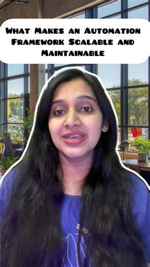 Testing Hacks | Software testing 🐞 • 125k on Instagram: "What makes an automation framework Scalable and maintainable? Use modular folder structure (POM or layered architecture) Apply design patterns (Page Object, Singleton, Factory) Implement data-driven testing Centralize all configuration & environment data Add logging and reporting tools Write reusable utility functions Enable parallel test execution Integrate with CI/CD pipelines Maintain clear naming conventions and code documentat