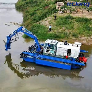 [Hot Item] Amphibious Multipurpose Dredger Vessel Amphibious Boat for Dredging/Piling/Raking River