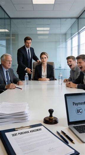 “At closing, Dad smirked, ‘Did you come to clean the floors?’ My half-brothers laughed. I stayed silent—until the buyer stood, pulled out the head chair, and said, ‘Sir, meet the Chairman who just bought your debt.’” The closing was scheduled for 4:00 p.m., and my father treated it like a victory parade. Gordon Hale always loved a conference room—glass walls, leather chairs, a tray of bottled water—anything that made him feel like the room belonged to him. I arrived five minutes early, wearing a