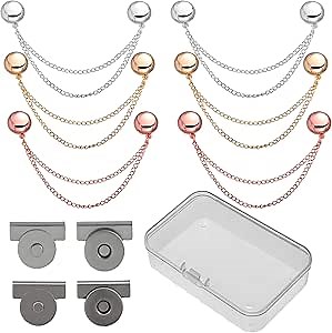 6 Pcs Set of Magnetic Clothing Clips Clothing Magnets - Sewing Clips, Safety Pins, Fabric Magnets, Pins, Curtain Magnetic Buckles, Leg Fixing Buckles, Anti-Exposure Buckles, Skirt Decorative Buckles