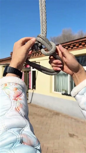 简单滑套结# 实用绳结 # 绳结 # 分享生活小技