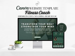 Fitness-Trainer Canva Website Vorlage | Website Design (Digitaler Download) - Etsy.de