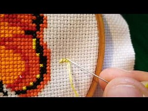 Absolute beginner cross stitch tutorial.