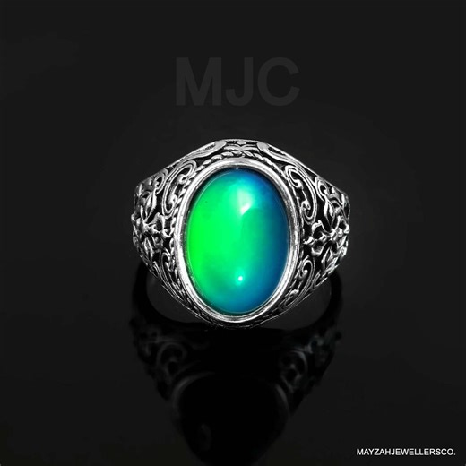 5 Rings- Color Changing Mood Stone Ring- Handmade Silver Statement Ring in Wholesale Price - Etsy