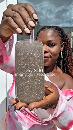 Day 8/10 drinking chia seed water to improve digestion #chiaseedchallenge