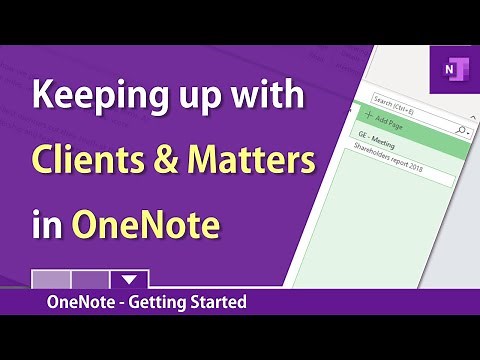 OneNote - Overview for Clients and Matters - Law Firms - Attorneys
