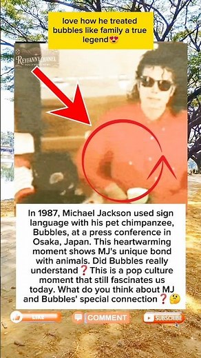 in 1987, Michael Jackson Chimp Bubbles: Sign Language Secrets Revealed!