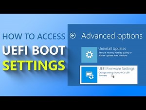 How to Access UEFI Firmware Settings From Windows 11