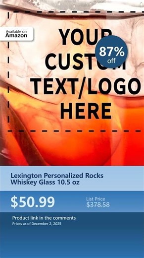 Lexington Personalized Rocks Whiskey Glass 10.5 oz