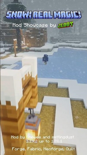 Realistic Snow Effects in Minecraft: Snow! Real Magic! Cinematic Mod Showcase [up to 1.21.1]