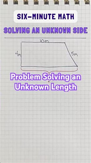 Finding an Unknown Length #sixminutemath