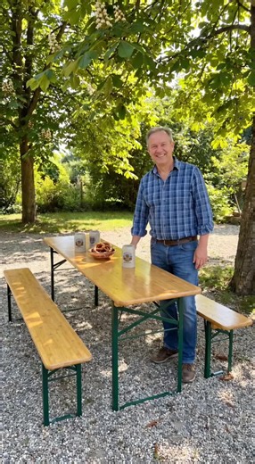 Bierzeltgarnitur klappbar für 8 Personen 170x70x75 cm mit Rückenlehne