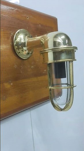 Vintage Swan Neck Brass Sconce – Maritime Nautical Antique Wall Light Fixture