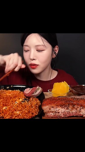 145K views · 4.6K reactions | ASMR MUKBANG | Ultimate Pork Belly BBQ Party  Juicy Brisket & Buldak Ramen with Melting Cheese | Korean BBQ Eating Show | Riya Kapoor | Facebook