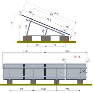 [Hot Item] High Quality Solar Ballast Flat Roof Triangular Solar Panel Support Frame for Roof Mounting System