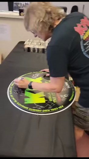 Kix Band endorsed and installed for tonight's final show from the Maryland Institute of Music KIX Drum Head Giveaway 🥁 Ronnie Younkins Jimmy Chalfant of KIX Steve Whiteman of KIX Official Brian "Damage" Forsythe #KixBand #Kix #MarylandInstituteOfMusic | Maryland Institute of Music