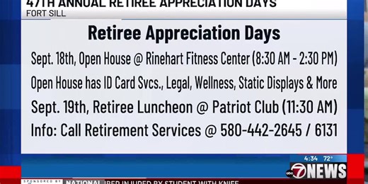 Fort Sill Retiree Appreciation Days this week