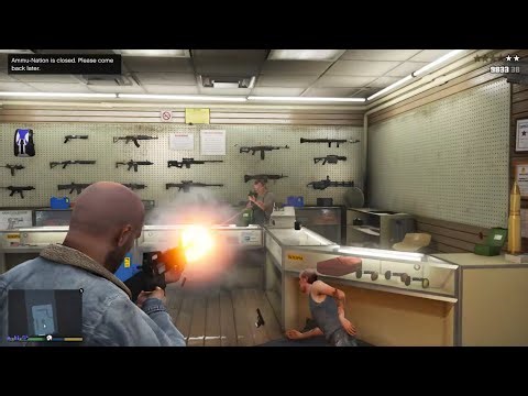 GTA 5 - Paleto Bay Ammu-Nation Shootout & Tank Rampage + Ten Star Escape