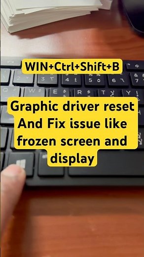 How to reset Your graphics driver in Your computer | fix issue like frozen screen and display#pctips