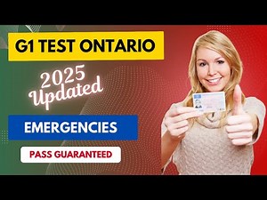 G1 Practice Test ONTARIO 2025 | G1 Driving Test | EMERGENCIES | Complete Questions 2025