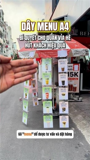 A4 Menu Strips – Secrets to Attracting Customers for Street Food Stalls | Nguyen Vinbar