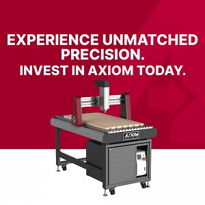 ✔️ Precision ball screws ✔️ Prismatic guides ✔️ Easy-to-use controls ✔️ High rigidity aluminum frame & more to guarantee flawless precision even for first-time builders. Shop the Axiom Iconic CNC today. | Axiom Precision