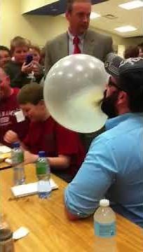 Worlds largest bubble gum man