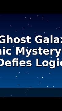The Ghost Galaxy: A Cosmic Mystery That Defies Logic