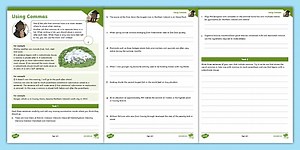 Using Commas Activity Sheets